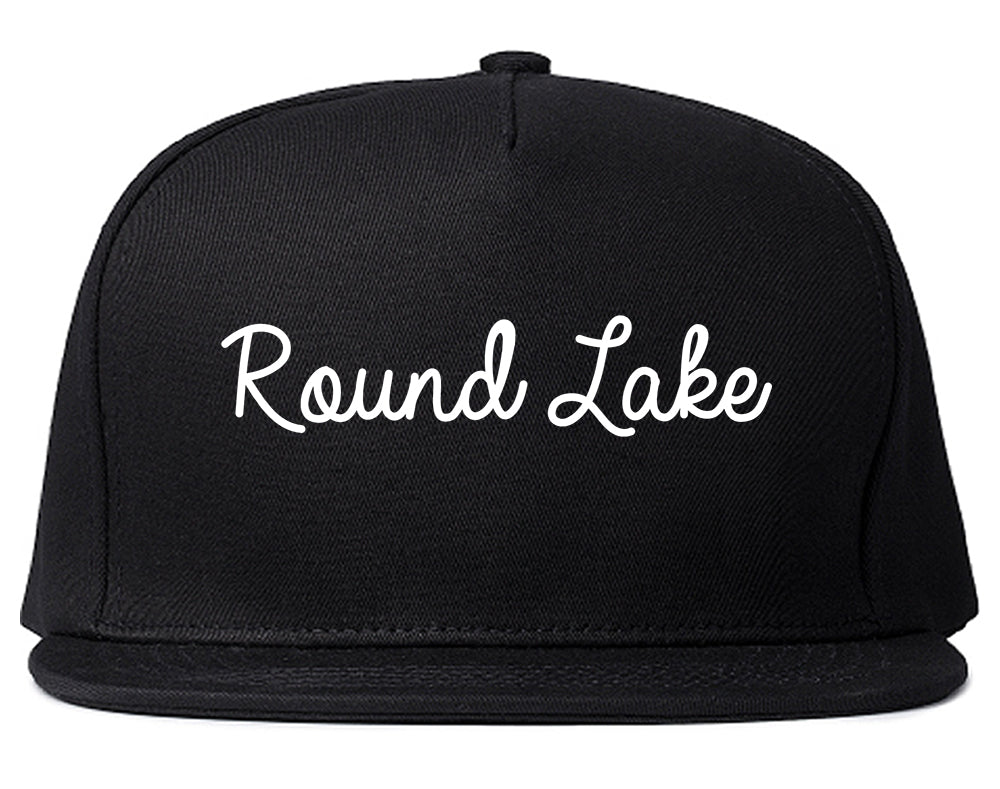Round Lake Illinois IL Script Mens Snapback Hat Black