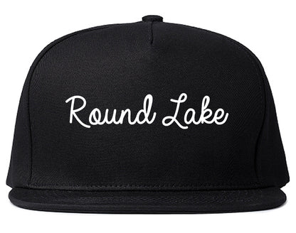 Round Lake Illinois IL Script Mens Snapback Hat Black