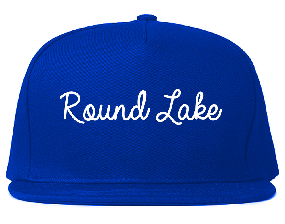 Round Lake Illinois IL Script Mens Snapback Hat Royal Blue