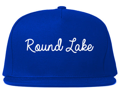Round Lake Illinois IL Script Mens Snapback Hat Royal Blue