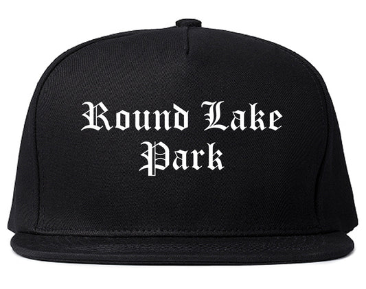 Round Lake Park Illinois IL Old English Mens Snapback Hat Black