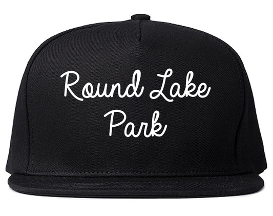 Round Lake Park Illinois IL Script Mens Snapback Hat Black