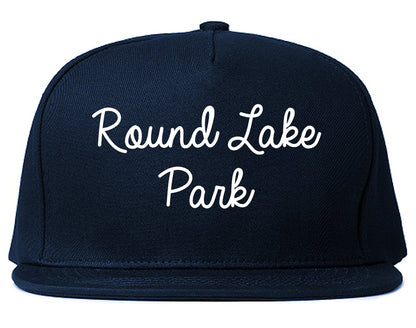 Round Lake Park Illinois IL Script Mens Snapback Hat Navy Blue