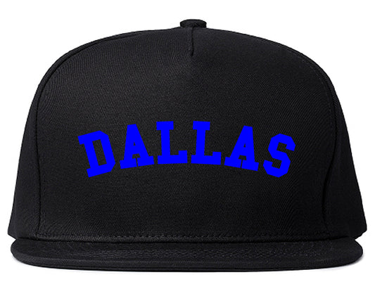 Royal Blue Dallas Mens Snapback Hat Black