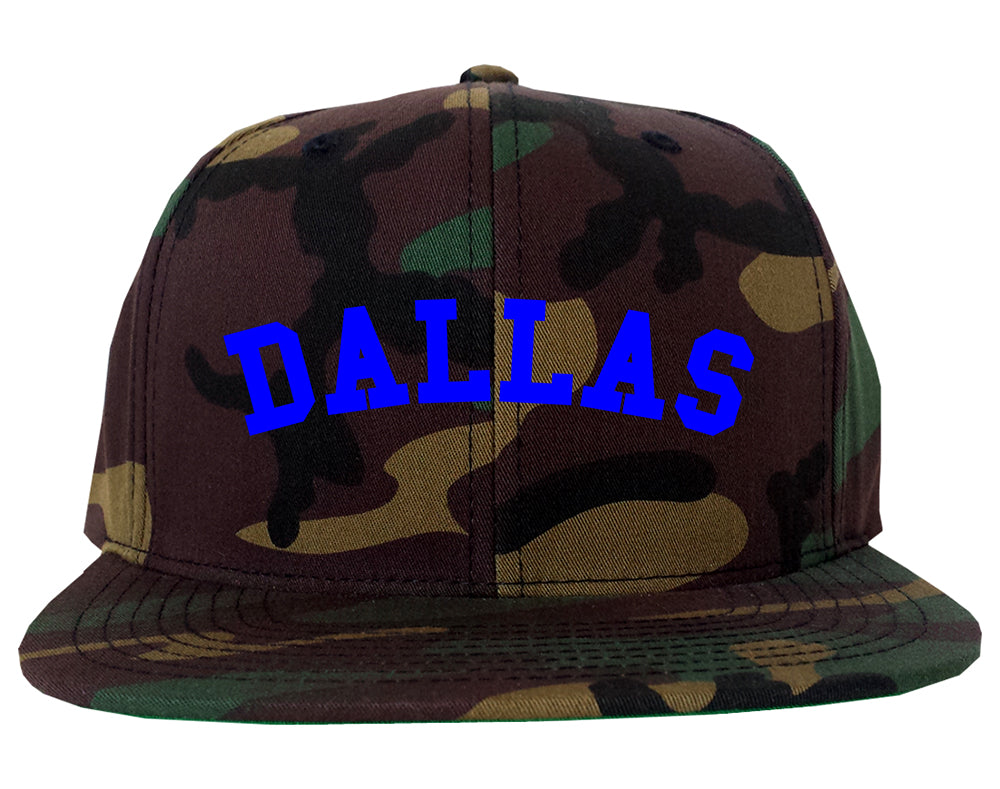 Royal Blue Dallas Mens Snapback Hat Camo