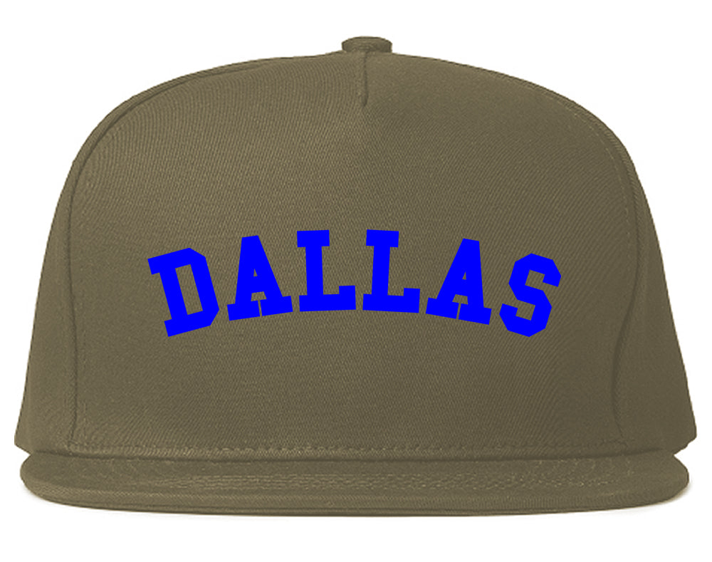Royal Blue Dallas Mens Snapback Hat Grey