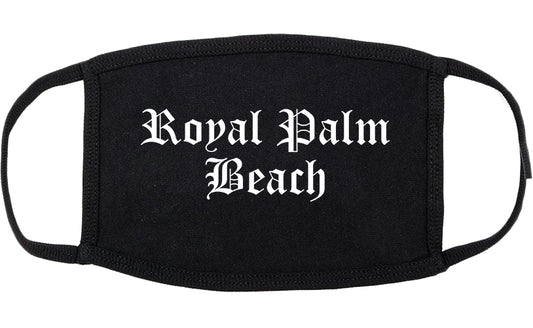 Royal Palm Beach Florida FL Old English Cotton Face Mask Black