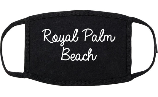 Royal Palm Beach Florida FL Script Cotton Face Mask Black
