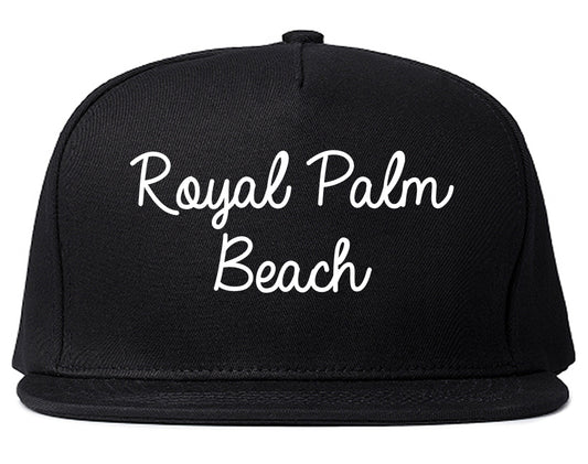 Royal Palm Beach Florida FL Script Mens Snapback Hat Black