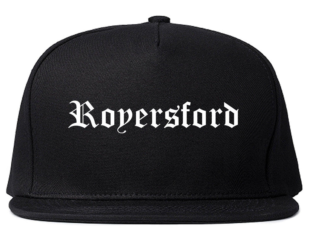 Royersford Pennsylvania PA Old English Mens Snapback Hat Black