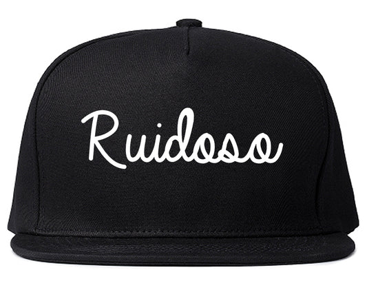 Ruidoso New Mexico NM Script Mens Snapback Hat Black
