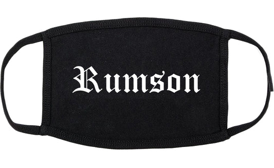 Rumson New Jersey NJ Old English Cotton Face Mask Black