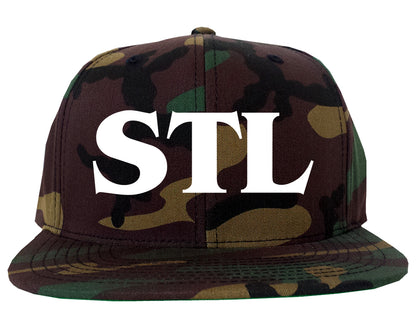 STL St Louis Missouri Simple Mens Snapback Hat Camo