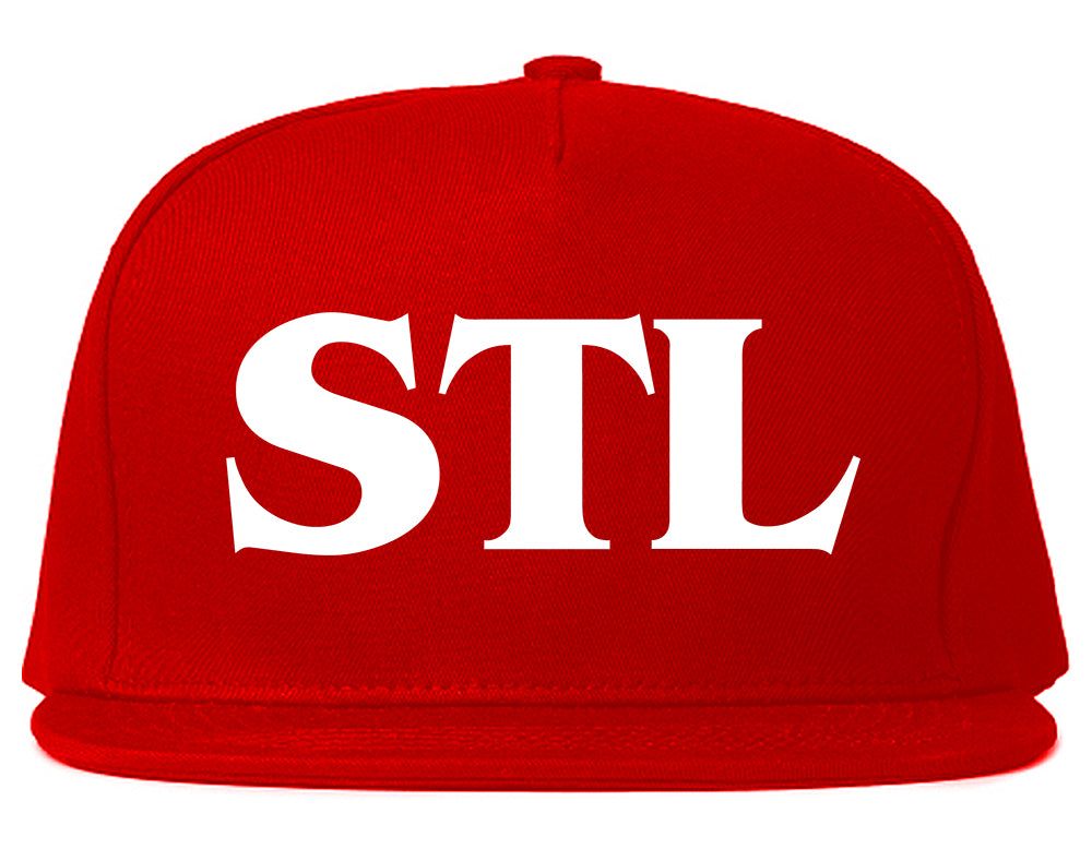 STL St Louis Missouri Simple Mens Snapback Hat Red