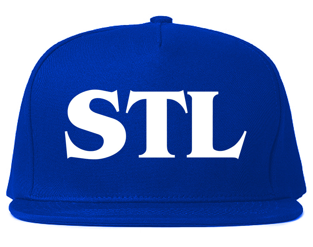 STL St Louis Missouri Simple Mens Snapback Hat Royal Blue