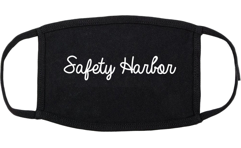 Safety Harbor Florida FL Script Cotton Face Mask Black