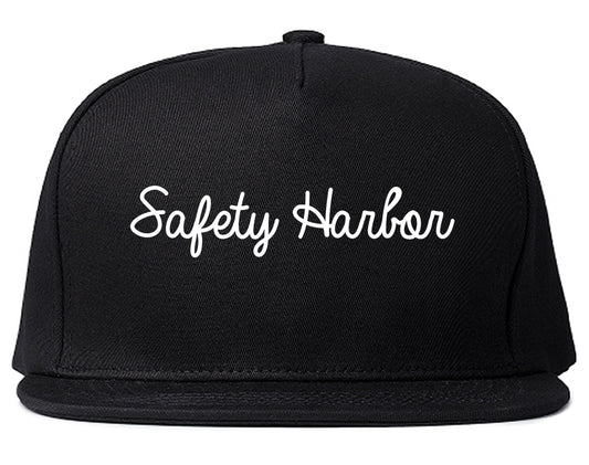 Safety Harbor Florida FL Script Mens Snapback Hat Black