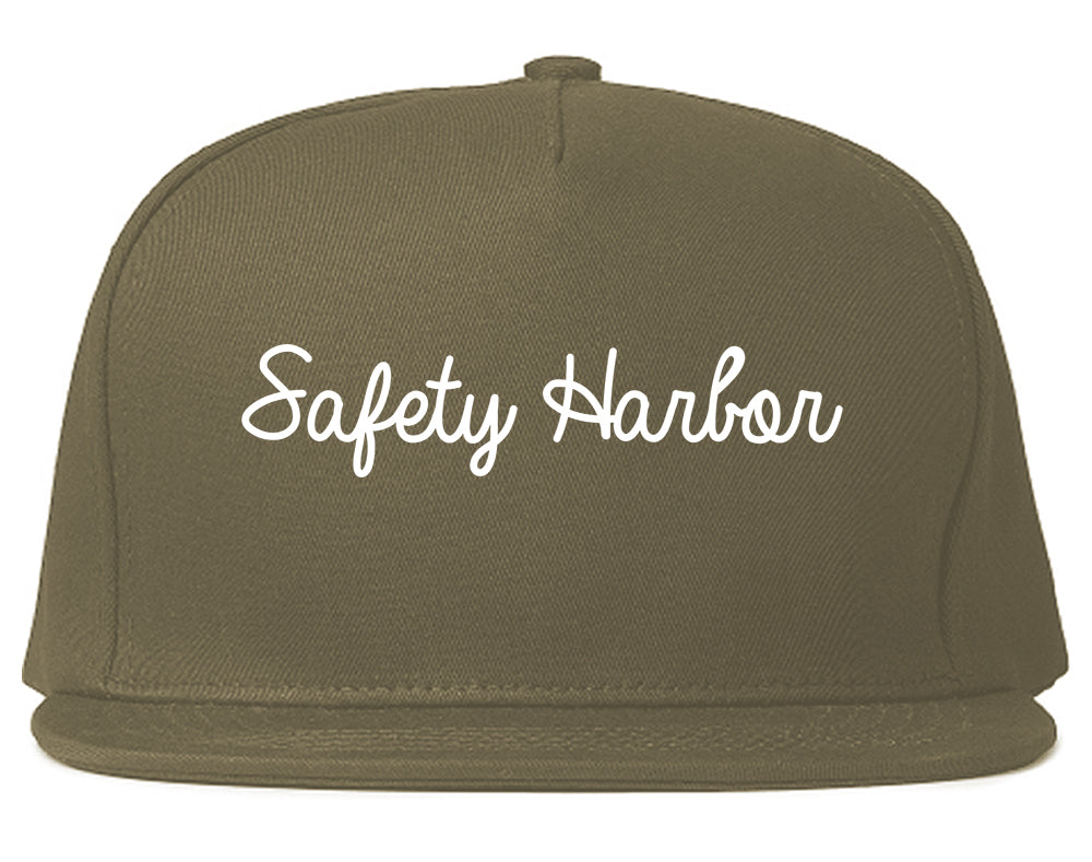 Safety Harbor Florida FL Script Mens Snapback Hat Grey