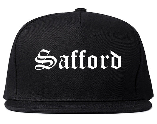 Safford Arizona AZ Old English Mens Snapback Hat Black