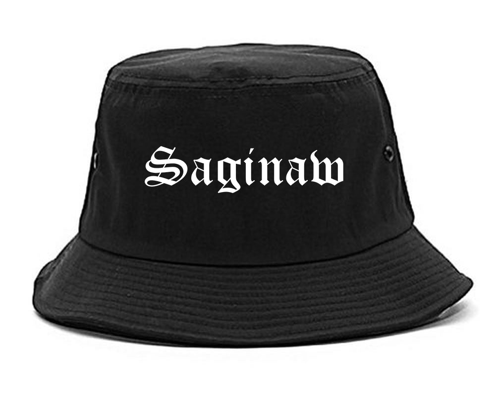 Saginaw Texas TX Old English Mens Bucket Hat Black