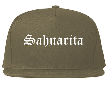 Sahuarita Arizona AZ Old English Mens Snapback Hat Grey