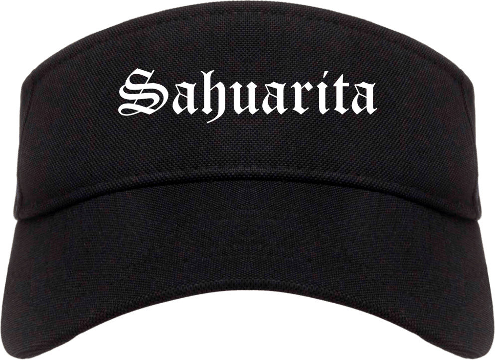 Sahuarita Arizona AZ Old English Mens Visor Cap Hat Black