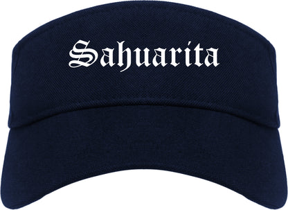 Sahuarita Arizona AZ Old English Mens Visor Cap Hat Navy Blue