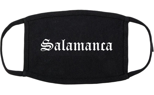 Salamanca New York NY Old English Cotton Face Mask Black