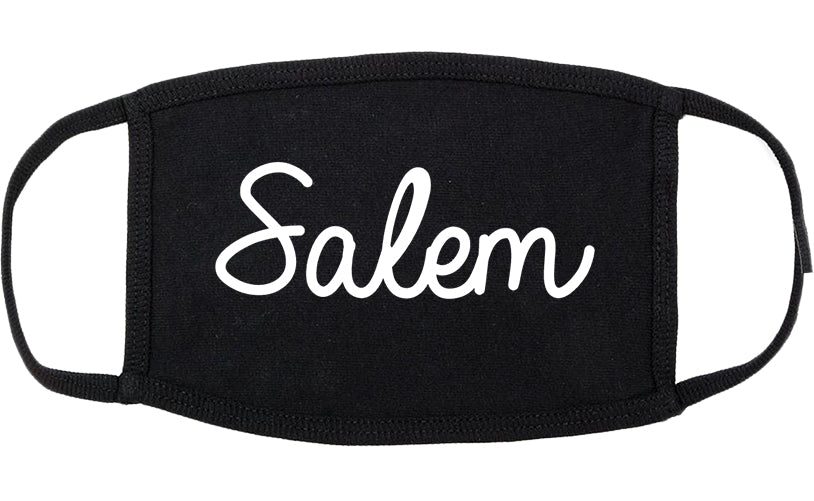 Salem Illinois IL Script Cotton Face Mask Black