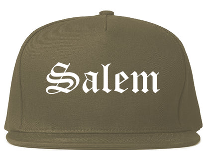 Salem Indiana IN Old English Mens Snapback Hat Grey