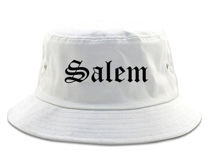 Salem Indiana IN Old English Mens Bucket Hat White
