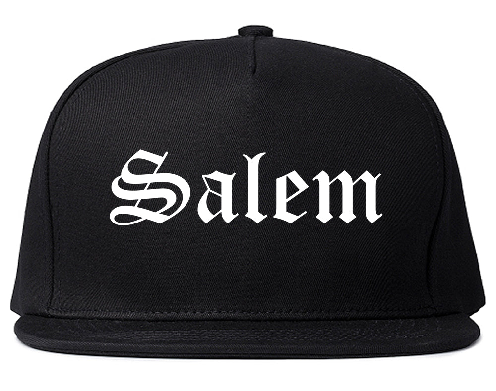 Salem Massachusetts MA Old English Mens Snapback Hat Black