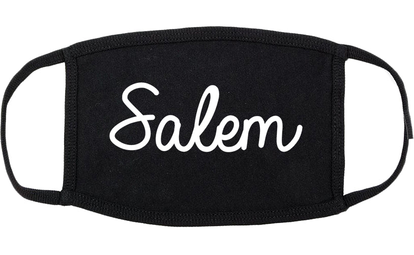 Salem New Jersey NJ Script Cotton Face Mask Black