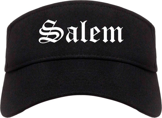 Salem New Jersey NJ Old English Mens Visor Cap Hat Black