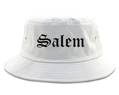 Salem New Jersey NJ Old English Mens Bucket Hat White