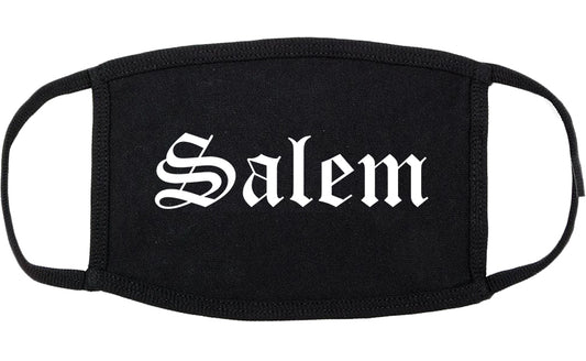 Salem Oregon OR Old English Cotton Face Mask Black