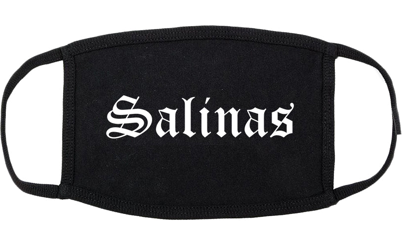 Salinas California CA Old English Cotton Face Mask Black