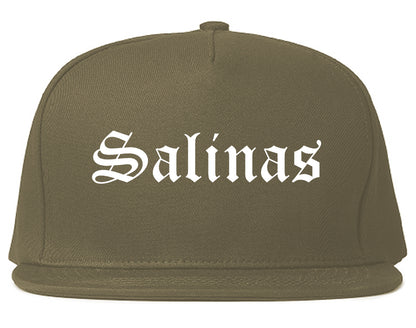 Salinas California CA Old English Mens Snapback Hat Grey