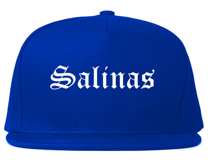 Salinas California CA Old English Mens Snapback Hat Royal Blue