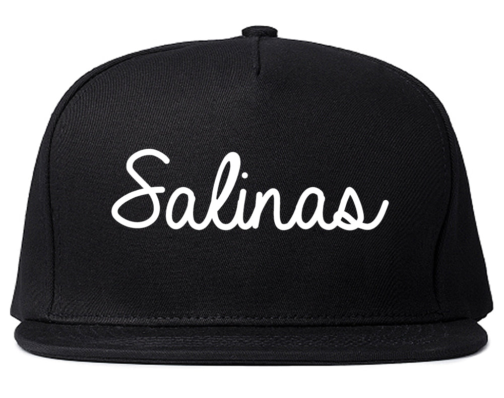 Salinas California CA Script Mens Snapback Hat Black