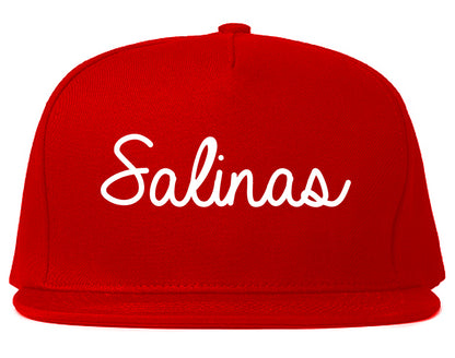 Salinas California CA Script Mens Snapback Hat Red
