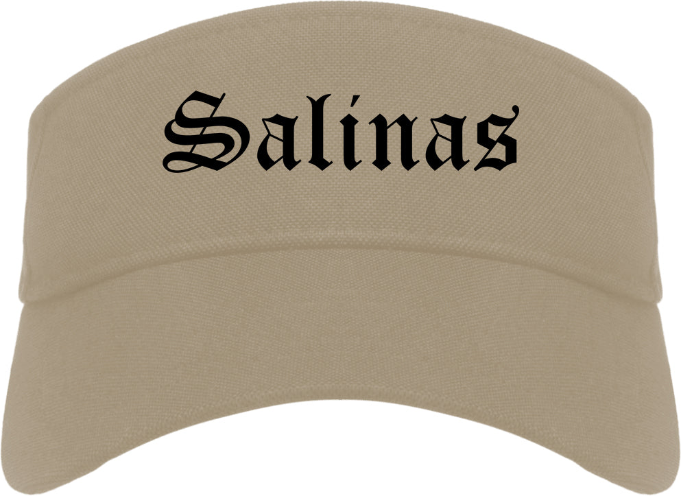 Salinas California CA Old English Mens Visor Cap Hat Khaki