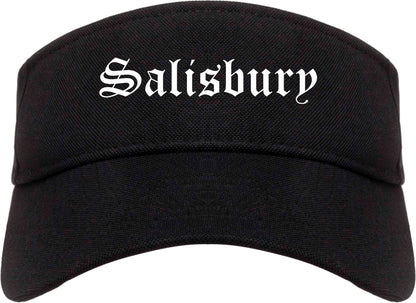 Salisbury North Carolina NC Old English Mens Visor Cap Hat Black