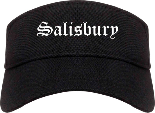 Salisbury North Carolina NC Old English Mens Visor Cap Hat Black