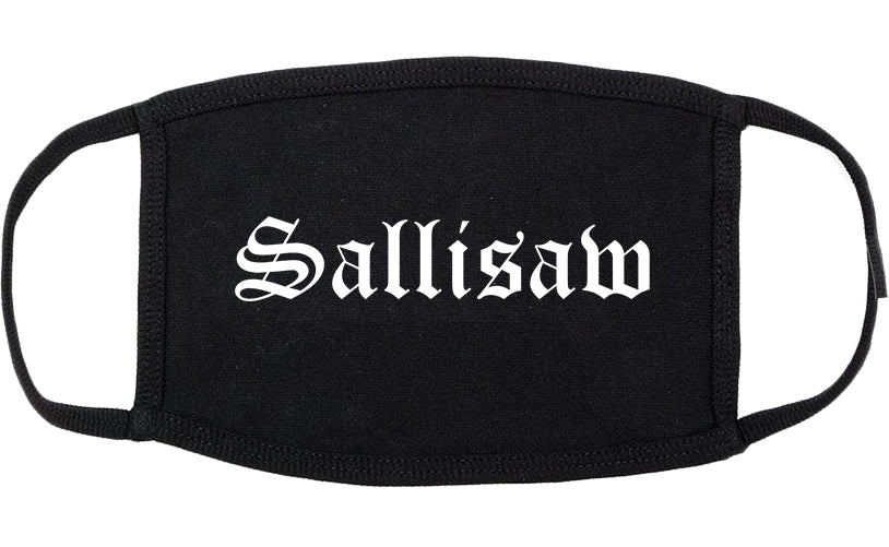 Sallisaw Oklahoma OK Old English Cotton Face Mask Black