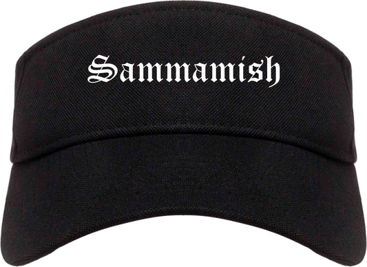 Sammamish Washington WA Old English Mens Visor Cap Hat Black