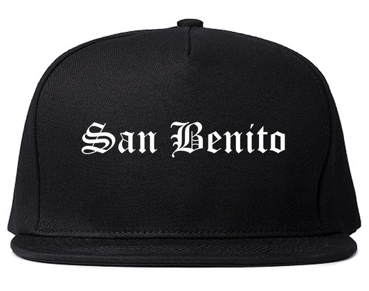 San Benito Texas TX Old English Mens Snapback Hat Black