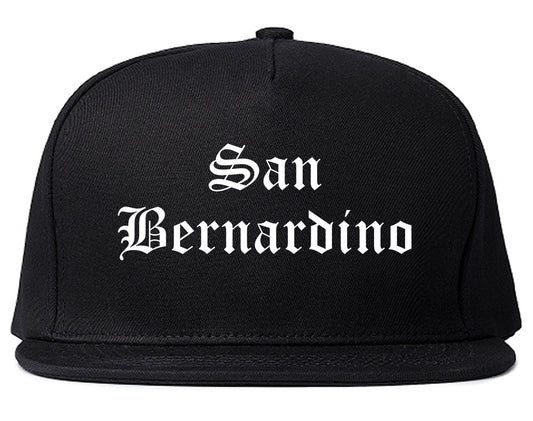 San Bernardino California CA Old English Mens Snapback Hat Black