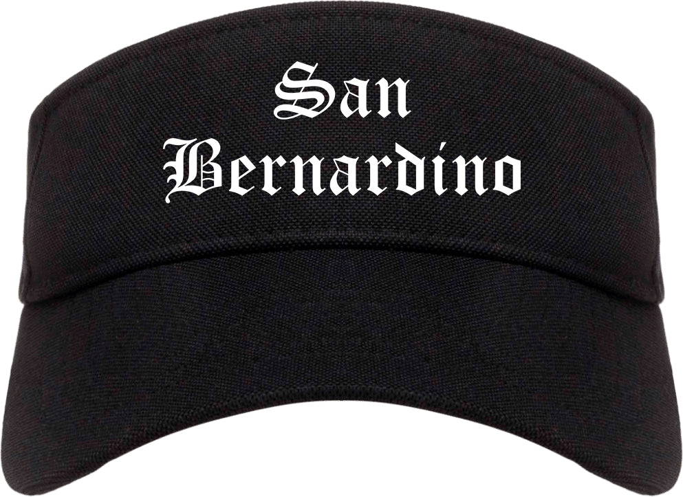 San Bernardino California CA Old English Mens Visor Cap Hat Black