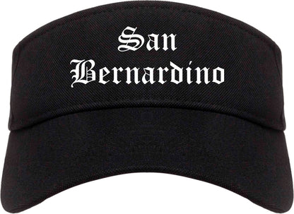 San Bernardino California CA Old English Mens Visor Cap Hat Black